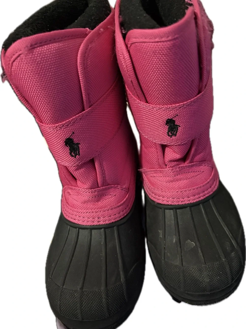 Ralph Lauren Pink and Black Kids Snow Boots